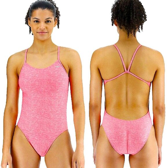 TYR Pink Lapped Cutout Fit One Piece Swimsuit Size XXS 26 - Picture 1 of 8